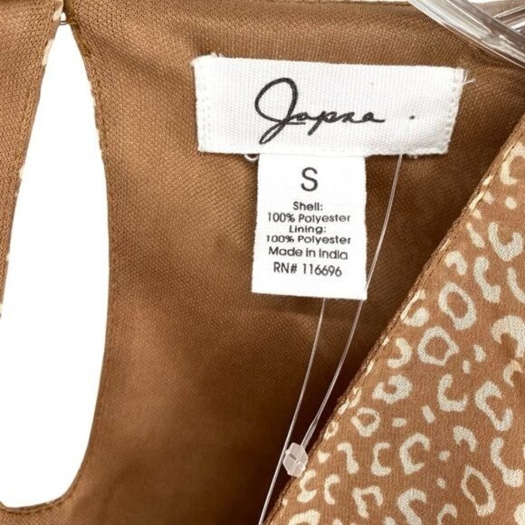 Japna Leopard Print Tiered Flowy Ruffle Dress NWOT - Picture 3 of 13